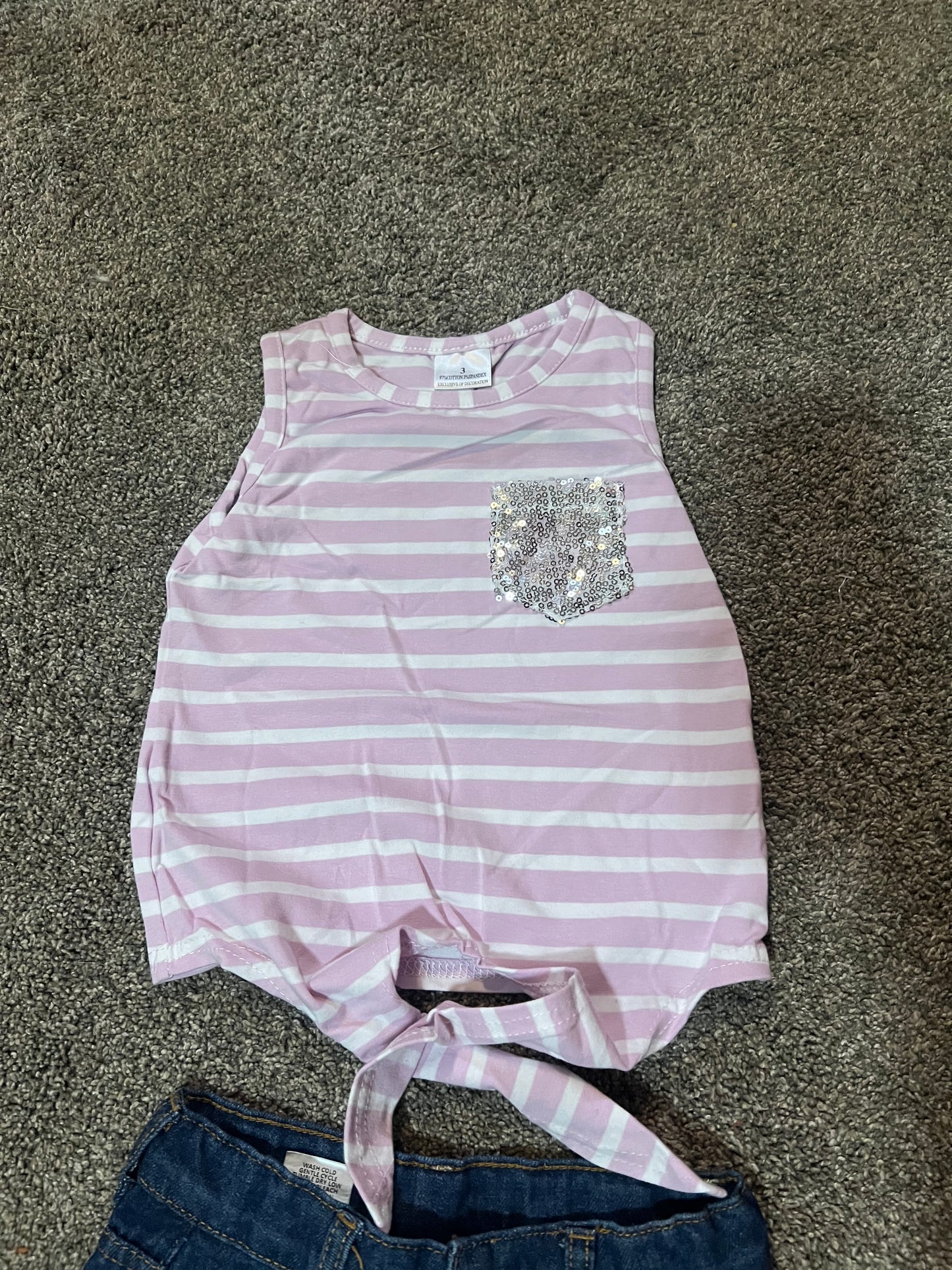 Sequin stripped set