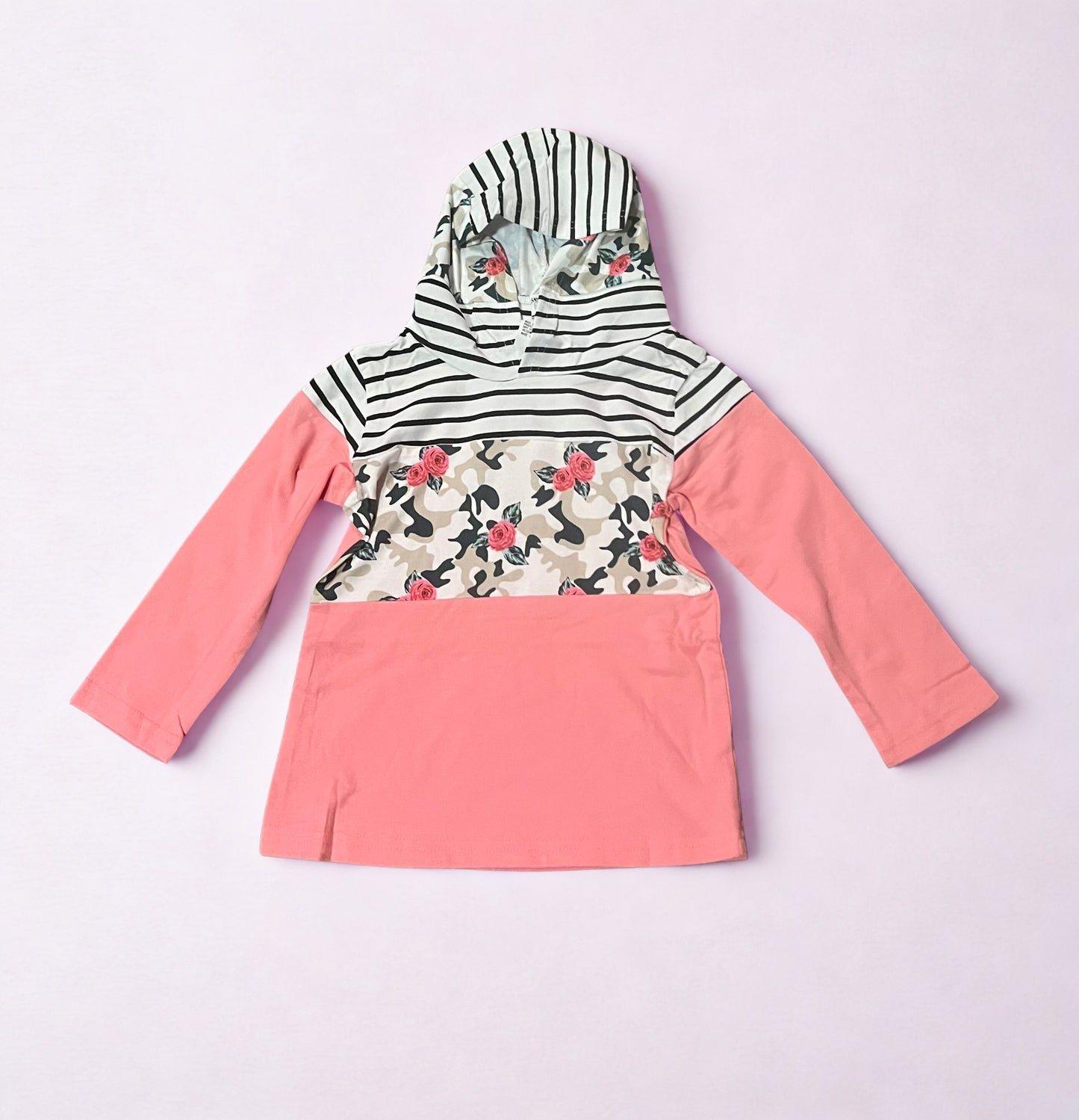 Pink Floral Hoodie