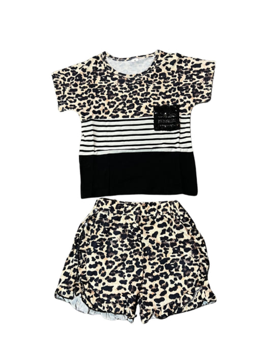 Cheetah sequin set