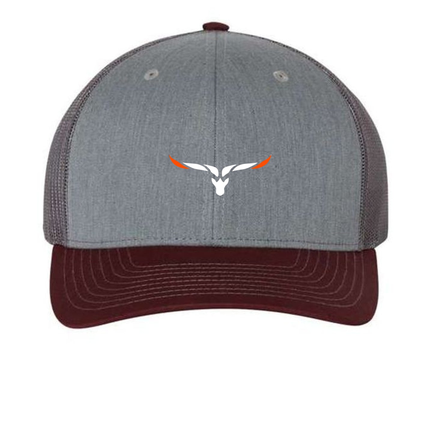 Heather Grey/ Charcoal/ Maroon - FRONT